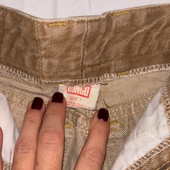 Bongo vintage tan/cream zipper ankle pants - Picture 8 of 11